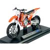 Generisch Welly Modello Moto Compatibile con KTM 450 SX-F Arancione Con Base 1:18 1/18 Metallo Modello Il Cast Nuovo in Scatola