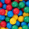 MISIOO Palline da bagno per palline, 200 pezzi, multicolore, diametro 6 cm, palline di plastica in 100% LDPE, rosso, verde, blu, giallo, perfette per divertimento sicuro e colori vivaci nella
