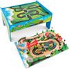 LIFEZEAL Tavolino Bambini, con Pista Macchinine e Treno Giocattolo | Tavolo Reversibile, Tavolo per Bimbi 3 Anni +, con Giochi ( (Binari, Circuito Ferroviario con Auto), 80 Pezzi