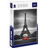Lais Puzzle Auto Rossa Davanti alla Torre Eiffel Parigi 2000 Pezzi