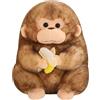Licsaliwe Peluche Scimmia Ripiena, Peluche Scimmia Realistica da 9 Pollici Morbido e Carino Marrone per Decorazioni e Coccole