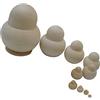 Inzopo 10 Pollici Set di 10 Pezzi Non Verniciati In Legno Russo Nesting Bambole Artigianato per Bambini Pittura