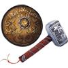 Lullaberry Little Vikings - Set da gioco con martello e scudo, in morbido peluche, con armi finte, regalo per bambini