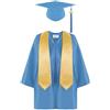 Generico 4 Pezzi Set toga laurea bambino Toga e Tocco per Bambini 2-12 Anni Costume da Laureato con Stola Cappello Nappina 2026 Abito Diploma Asilo Scuola Materna Primaria Kit Completo Graduazione