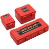 Jojomino 3Pcs Plastica Rc Car Storage Box Decorazione Strumento per Trx4 Axial Scx10 90046 D90 1/10 Rc Crawler Accessori Rosso