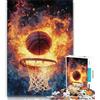 ZKYUBEK Puzzle da 1000 pezzi per adulti e adolescenti, sport di basket, gioco stimolante e gioco educativo per famiglie, per compleanni e Natale (38x26cm)