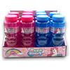 M.C. srl Set Espositore12 Bolle di Sapone Fantasia Unicorno Formato MAXI 228ml, Idea Regalo, Party Perfetto per il tuo Compleanno