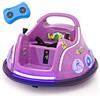 COSTWAY 12V Autoscontro Elettrico per Bambini, Macchina Elettrica per Bambini con Design Girevole a 360° Telecomando Luci Musica, Macchina Cavalcabile per Bambini 37-96 Mesi (Viola)