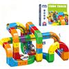 Utensy Clickrail Set Trenino Elettrico, DIY Cube Track, 3D Klickrail Pista Magnetica Macchinine, Magic Rail Block Train Blocchi Costruzioni, Percorso Gravità, Regalo Treno Elettrico per Bambini (123 Pezzi)