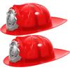 Alasum 2 pezzi Cappello Pompiere per Plastica Casco Costume per Feste Tema Leggero e Durevole Adatto Ragazzi e Ragazze per Gioco di Ruolo e Halloween