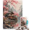 AITEXI puzzle 1000 pezzi per adulti Casa giapponese naturale Giocattoli educativi per l'apprendimento Giochi per famiglie Opera d'arte 52x38cm