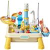 Xijobido Tavolo Acqua per Bambini | Gioco Sensoriale Spiaggia con Pompa - Tavolo Sabbia e Acqua - per Bambini e Bambine 4-8 Anni, per Cortile, Terrazza, Spiaggia, Giardino, Campeggio