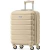 Flight Knight Valigie Rigide in ABS Leggere a 4 Ruote - Bagaglio a Mano Approvato per Oltre 60 Compagnie Aeree Tra Cui Easyjet, Jet2 E Dimensioni Massime per Ryanair (Priorita) 55x40x20cm