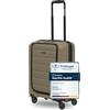 REDOLZ Articolo originale Essentials 17, marrone, Kabinen Trolley mit Laptopfach (55 cm), Custodia rigida cabina