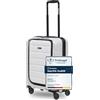 REDOLZ Articolo originale Essentials 17, bianco, Kabinen Trolley mit Laptopfach (55 cm), Custodia rigida cabina