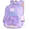Hoseay Zaino per Bambini, Leggera Zainetto Asilo Bambina 2-6 Anni, viola