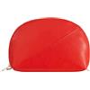DUDU Pochette Porta Trucchi Make Up in Pelle Da Viaggio Da Borsa con Cerniera Multicolore Rosso fiamma