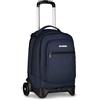 Invicta Trolley Plug Plain, Blu, 34 L, Doppio Scomparto, Cross-over System, Barra Telescopica, Tasca attrezzata, Scomparto porta pc, Tasca portaborraccia, Scuola media e superiore, Ragazzo