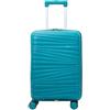 Pierre Cardin Valigia Trolley rigido con rotelle girevoli 55x38x20 Espandibile. (SMERALDO)