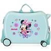 Disney Minnie Super Helpers Valigia per Bambini, Rigida in ABS, Chiusura a Combinazione Laterale, 4 Ruote, Bagaglio a Mano, Turchese