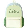 Generisch Zaino Personalizzato Ricamato con Nome Impermeabile per Ragazze e Ragazzi Scuola Elementare, Grande 41 cm x 28