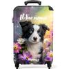NoBoringSuitcases.com NoBoringSuitcases© Valigia Bambini, Trolley Bambina, | 55x40x20 cm - Valigie, da Viaggio, Bimba, Personalizzabile (Border Collie - Multicolore)
