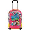 Go Pop - Zaino con Trolley Love&Peace - 3 Grafiche Frontali Intercambiabili e Pop-Up, 2 Scomparti con cerniera, Spallacci Imbottiti, adatto alla scuola primaria, 34 l x 47 h x 23 p - 36 litri