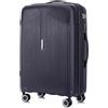 R.Leone Valigia da 1 pezzo Fino a Set 4 Trolley grande, medio, bagaglio a mano 55x40x20 Ryanair e beauty case Lucchetto TSA Polipropilene 8 Ruote Ultra Strong 6060(Blu, M Valigia Media)
