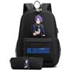 LKY STAR Anime Blue Lock Zaino con Astuccio 2Pcs per Ragazze Ragazzi Cosplay Isagi Yoichi Borsa per La Scuola Primaria Sets