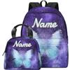 velquessa Zaino personalizzato per bambini Zaino scuola Personalizzata con nome/testo zainetto bambina Borsa porta pranzo termico Personalizzate zaini Regalo Ritorno a Scuola, Per Scuola e Viaggi