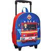 Generisch Sam 900-9448 - Trolley da viaggio per bambini, motivo: vigili del fuoco, 31 cm, blu e rosso, per bambini, Colore: rosso, 31 x 25 x 12 cm, Trolley da arrotolare e trasportare
