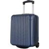 R.Leone Valigia 40x30x20 cm Trolley Bagaglio a mano 2 Ruote in ABS adatto Wizz Air, Vueling, Volotea 288 (Blu, Valigia 40x30x20 cm, 2 Ruote)