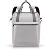 reisenthel allrounder R Large - Zaino grande e borsa per il trasporto in un unico con linguetta per trolley da viaggio, A spina di pesce grigio, Einheitsgröße, Zaini