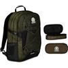 Invicta Zaino Scuola Moab Solid, Verde, Doppio Scomparto, Tasca Porta PC + Portapenne, Verde, Mono Scomparto Bambini e Ragazzi