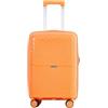 Pierre Cardin - Valigia Trolley rigido con rotelle girevoli 55x38x20 (Arancio)