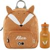 Upstitch Studio Trixie: Zaino e Borraccia per Bambini, per l'Asilo e Chitarra, Personalizzato con Nome, Volpe, Set: Rucksack SMALL + Flasche