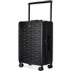 NPLE Valigia Trolley Misura M Ultraleggero 100% policarbonato rigido 68 x 44 x 26 cm - Manico In Alluminio - Mobilità a 360° - 4 Ruote Silenziose Zip professionale