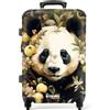 NoBoringSuitcases.com NoBoringSuitcases© Valigia, Grande, Trolley Medio, Serratura TSA | 72L - Media, Rigida, 20 kg da Stiva, 23 (67 cm) (Panda - Giallo)