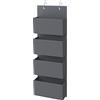 SONGMICS Organizer Armadio da Appendere Dietro Porta, Portaoggetti con 4 Tasche, per Camera da Letto, Ufficio, Cucina, 12 x 33,5 x 100 cm, Grigio Ardesia RDH04G
