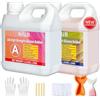 NIUB Silicone per Stampi, 10A Gomma Siliconica per Stampi, 2,3KG Silicone Liquido per Stampi, Silicone per Stampi da Colata, Silicone Alimentare per Stampi, Silicone Alimentare per Stampi (Arancione)