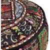 Arprani Pouf indiano poggiapiedi etnico ricamato pouf, indiano cotone rotondo pouf pouf copertura cuscino etnico decorazione art-cover solo-indiano pouf pouf