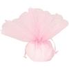 Generico 25 veli portaconfetti Velo Porta Confetti con Tirante per creazione Veloce ciuffetti bomboniere Sacchetti bomboniera Vari Colori 25 Pezzi (Rosa con Pois)