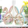 LIZANQU Coniglietti in Legno Decorativi Pasqua, Coniglio Legno Pasquale, Decorazione Coniglietto in Legno per Feste Giardino Casa Decorazioni (B)