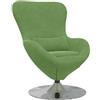 vidaXL Poltrona uovo Verde chiaro Velluto, Poltrona Moderna in Velluto, Sgabello Girevole Elegante, Comodo Sedile per il Soggiorno, Arredo Interno Chic