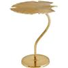 Generisch Ginkgo - Tavolino da caffè a forma di foglia, rotondo, in alluminio, stile barocco, altezza 53 cm