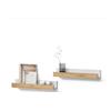 Livinity Mensola da parete Lorena, Rovere bianco/dorato, 60 x 10 cm Set di 2