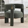 chairus Poltrona Salotto Poltrona Imbottita Sedia da Salotto in Tessuto Poltroncina Relax Moderno con Gambe in Legno per Camera da Letto/Soggiorno/Caffè, Verde
