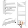 Granitan Termoarredo Bagno 30x100 cm - 271W - Termo Arredo da Bagno - Termoarredo Idraulico - Termosifone da Parete - Bianco