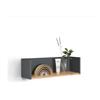 Livinity Mobiletto per lavatrice Paolina, Antracite/Rovere dorato, 67.8 x 20 cm