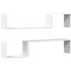 vidaXL Revera Mensole a Muro 2 pz Bianche 100x15x20 cm in Legno Multistrato